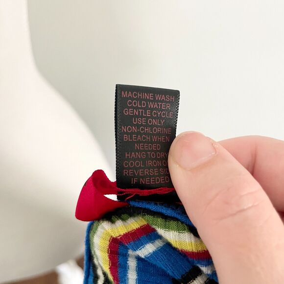 Vtg Y2K Hot Kiss Striped Tank Top Shirt Ribbed Size S/M Lettuce Hem - Picture 5 of 5